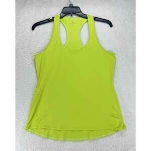 Athleta Ladies Lime Green Active Tank Top Large Workout‎ Exercise Gym "Read"
